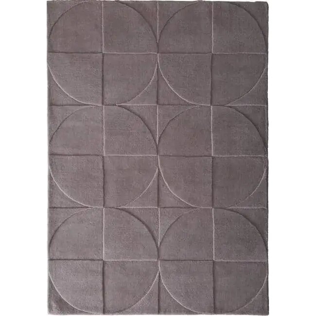 Penny Geometric Wool Rug - 120X170 cm / Purple - Rugs