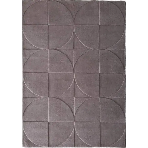 Penny Geometric Wool Rug - 120X170 cm / Purple - Rugs