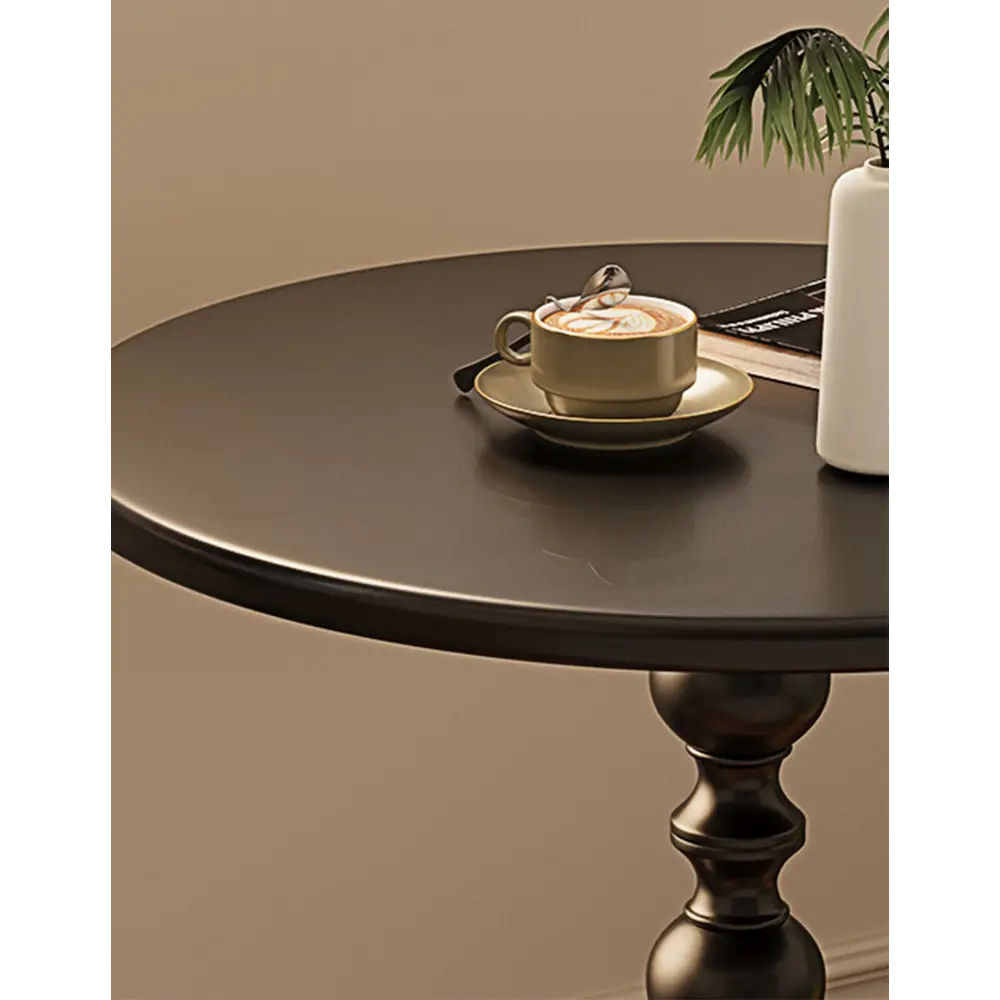 Percival Small Round Side Table Black or White