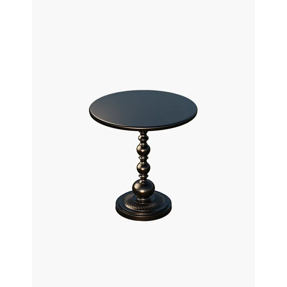 Percival Small Round Side Table Black or White
