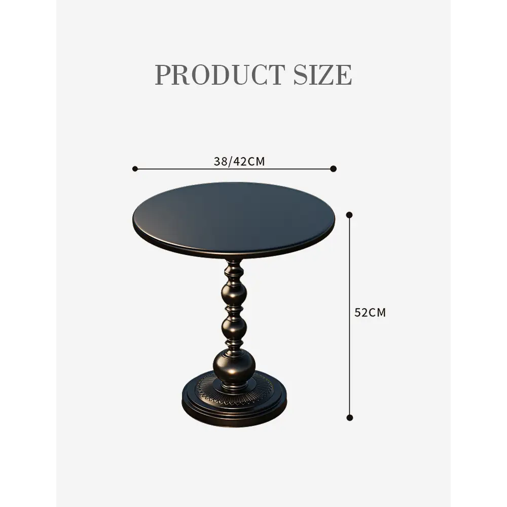 Percival Small Round Side Table Black or White
