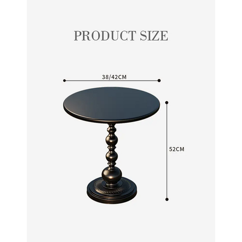 Percival Small Round Side Table Black or White