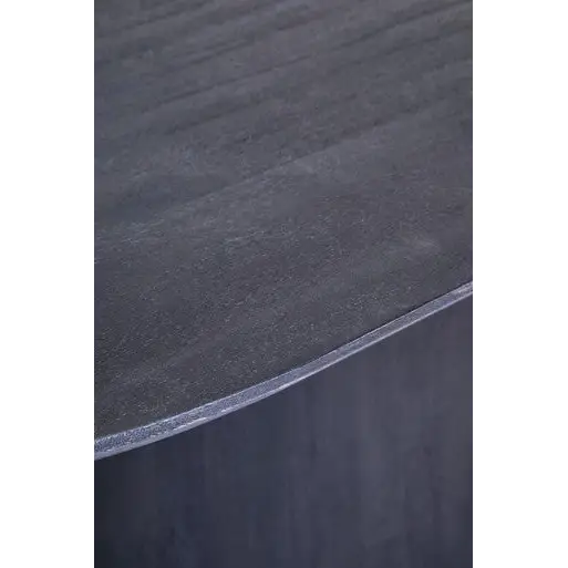 Perdoba Oval Mango Wood Black Finish Dining Table