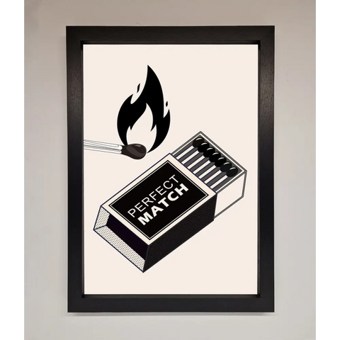 Perfect Match Framed Print - A3 (29.7 x 42 cm) / Black - Framed Print