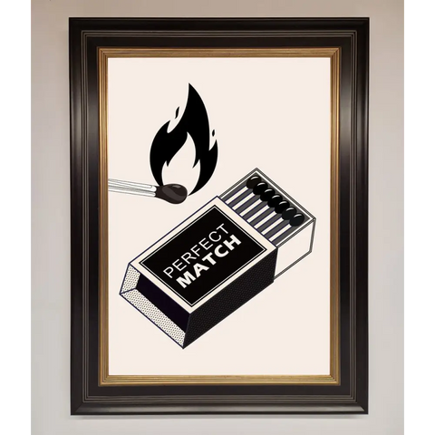 Perfect Match Framed Print - A3 (29.7 x 42 cm) / Black Gold - Framed Print