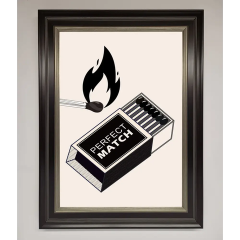 Perfect Match Framed Print - A3 (29.7 x 42 cm) / Black Silver - Framed Print