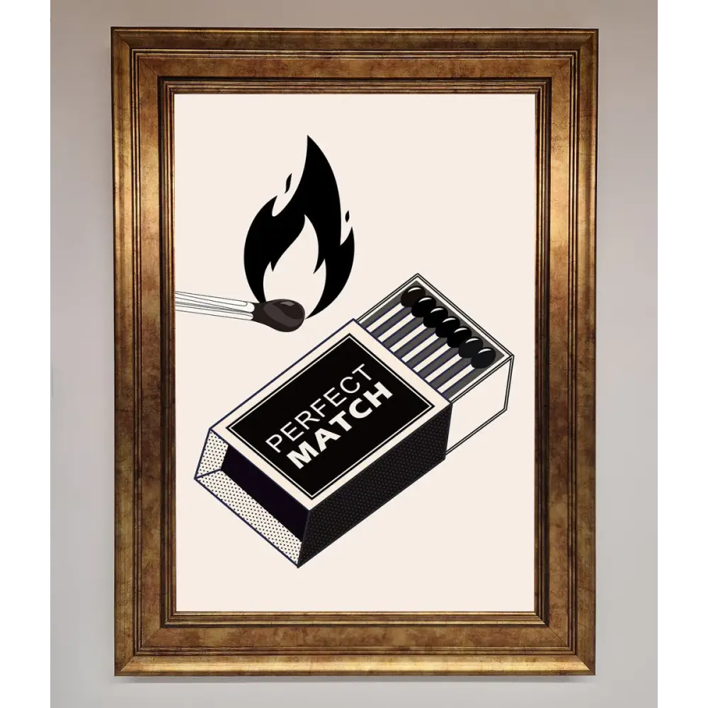 Perfect Match Framed Print - A3 (29.7 x 42 cm) / Bronze - Framed Print