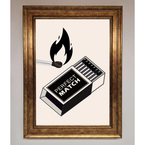 Perfect Match Framed Print - A3 (29.7 x 42 cm) / Bronze - Framed Print