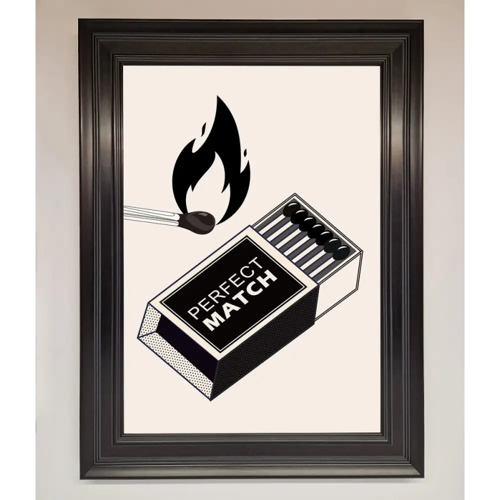 Perfect Match Framed Print - A3 (29.7 x 42 cm) / Matt Black - Framed Print