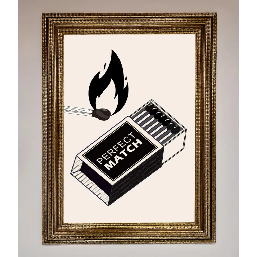 Perfect Match Framed Print - A3 (29.7 x 42 cm) / Ornate Gold - Framed Print