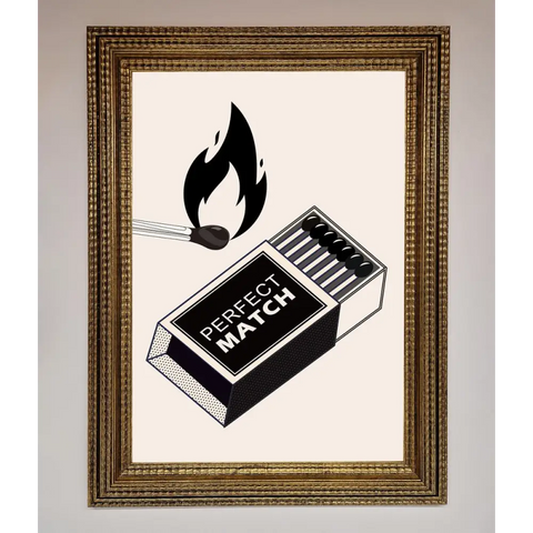 Perfect Match Framed Print - A3 (29.7 x 42 cm) / Ornate Gold - Framed Print