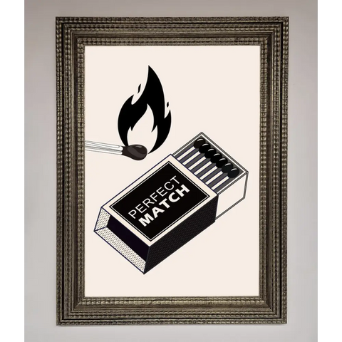 Perfect Match Framed Print - A3 (29.7 x 42 cm) / Ornate Silver - Framed Print