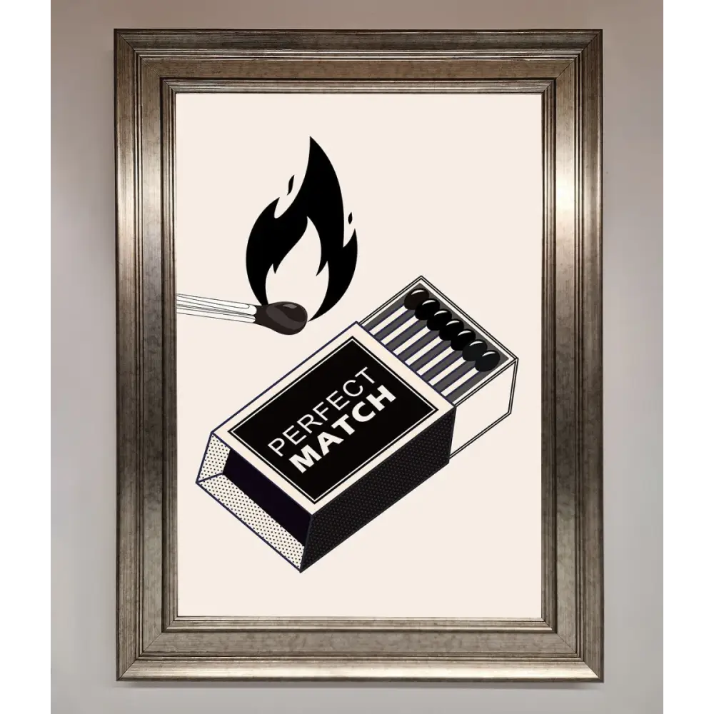 Perfect Match Framed Print - A3 (29.7 x 42 cm) / Silver - Framed Print