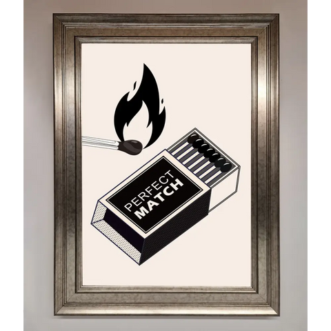 Perfect Match Framed Print - A3 (29.7 x 42 cm) / Silver - Framed Print