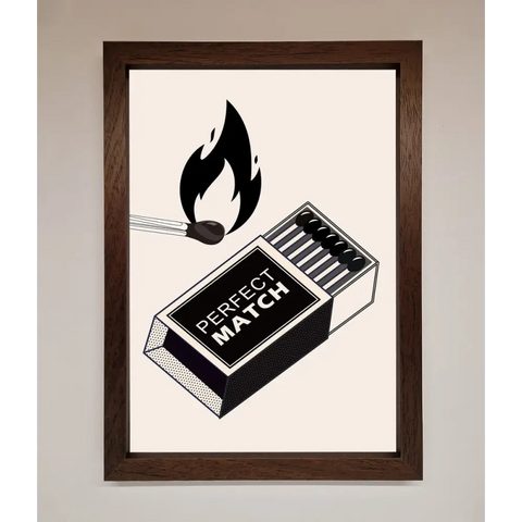 Perfect Match Framed Print - A3 (29.7 x 42 cm) / Walnut - Framed Print