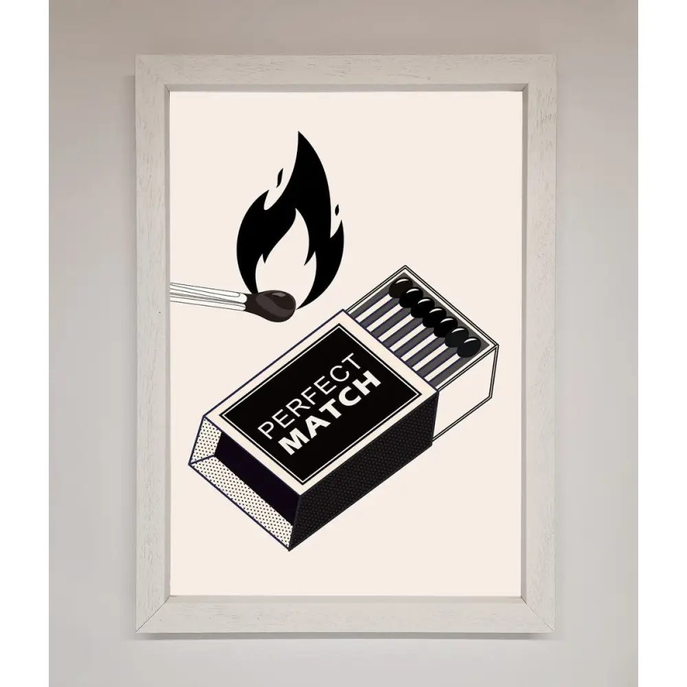 Perfect Match Framed Print - A3 (29.7 x 42 cm) / White - Framed Print