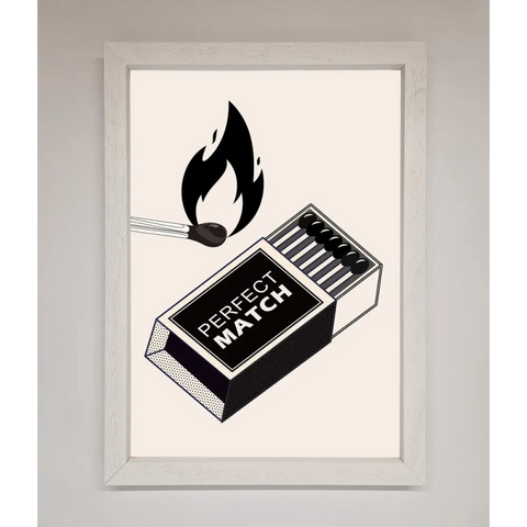 Perfect Match Framed Print - A3 (29.7 x 42 cm) / White - Framed Print