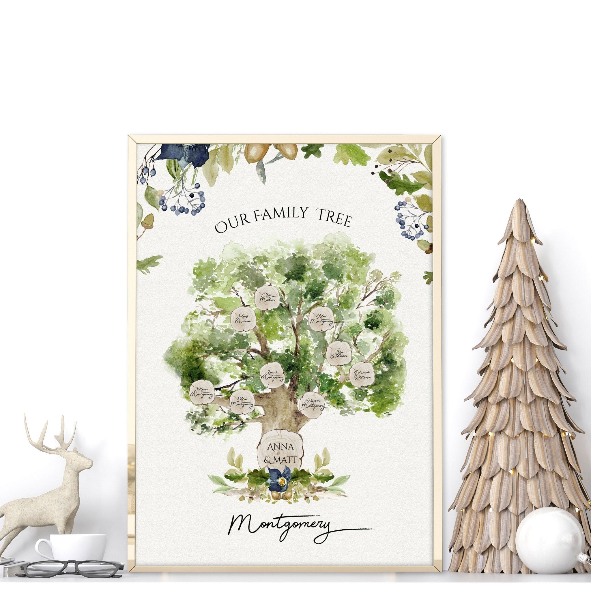 Wall art family tree | Personalised wall art print