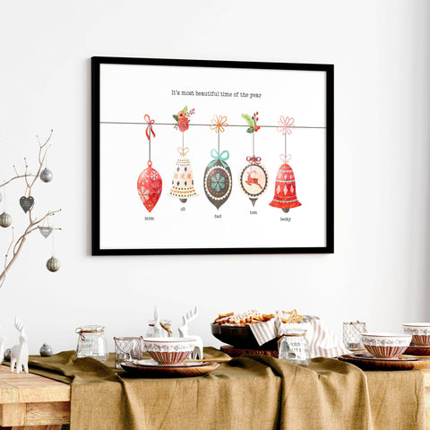 Custom family gifts for Christmas | wall art print