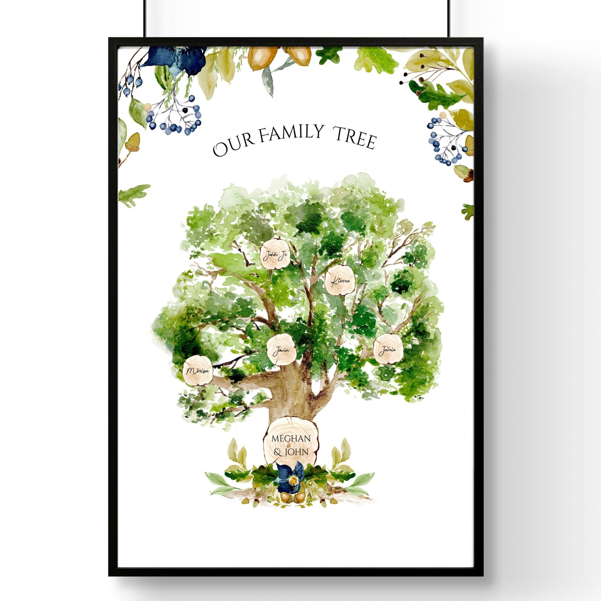 Personalised wall art Family Tree
