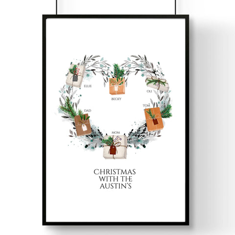 Personalized gift for family wall art