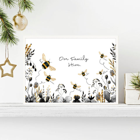 Personalized gifts family wall art print