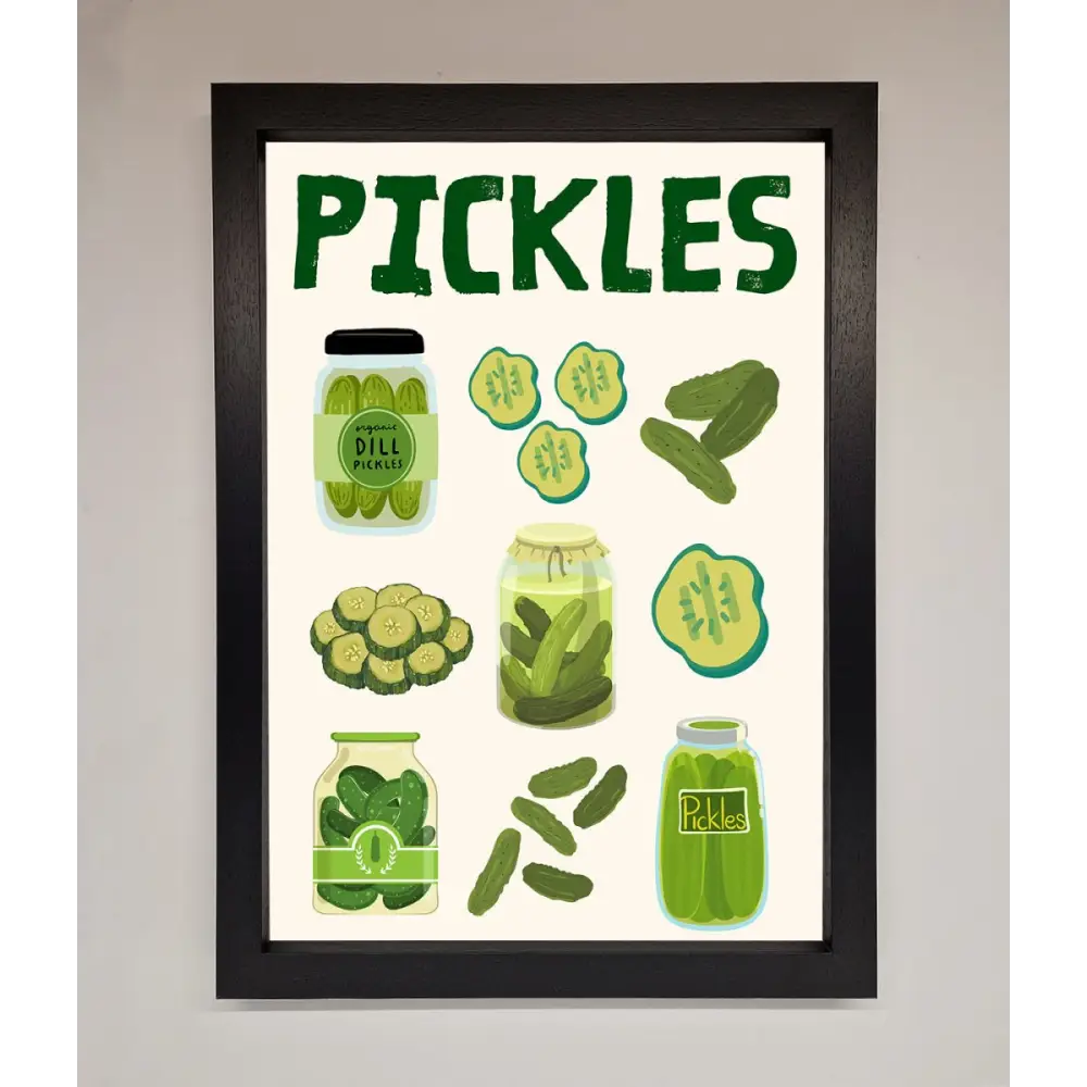 Pickle Lover Framed Wall Art - A3 (29.7 x 42 cm) / Black - Framed Print