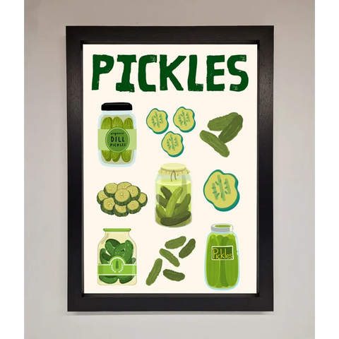 Pickle Lover Framed Wall Art - A3 (29.7 x 42 cm) / Black - Framed Print