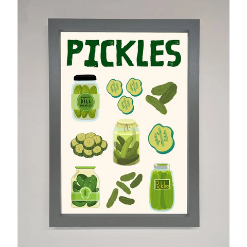 Pickle Lover Framed Wall Art - A3 (29.7 x 42 cm) / Dark Grey - Framed Print