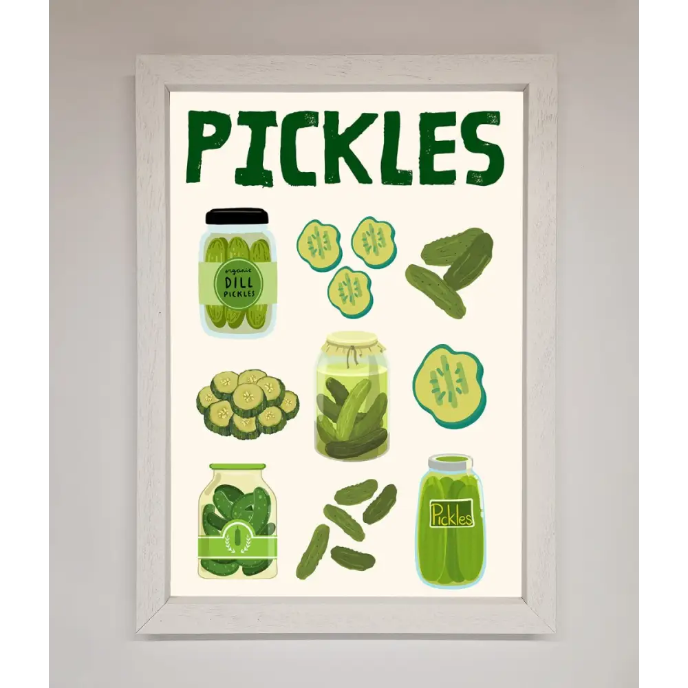 Pickle Lover Framed Wall Art - A3 (29.7 x 42 cm) / White - Framed Print