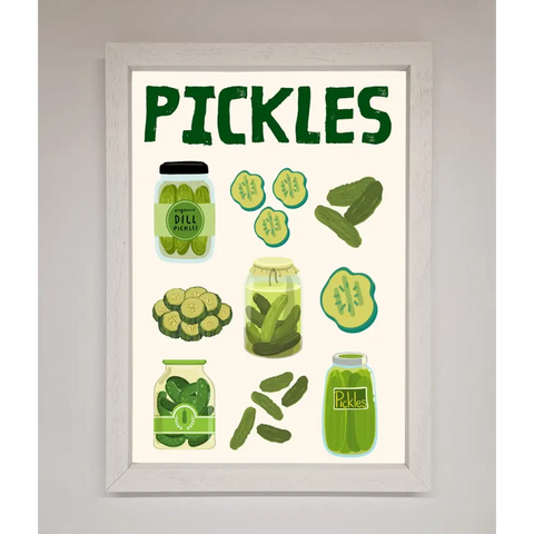 Pickle Lover Framed Wall Art - A3 (29.7 x 42 cm) / White - Framed Print