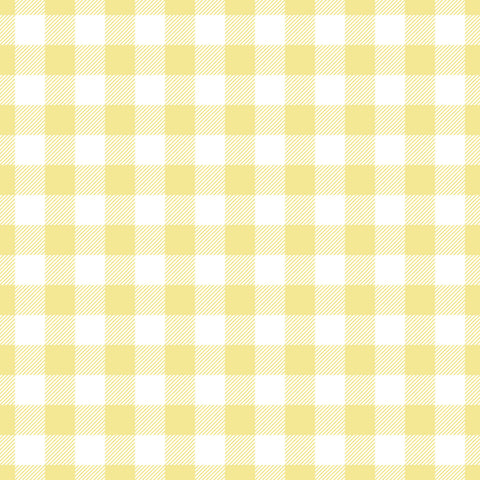 Yellow and white gingham wallpaper with picnic checkered pattern perfect for bright and cozy spaces