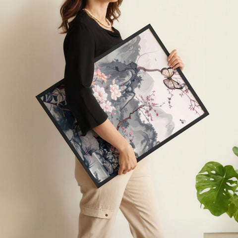 Picture Walls Living Room | Set of 3 Chinoiserie Wall art Prints