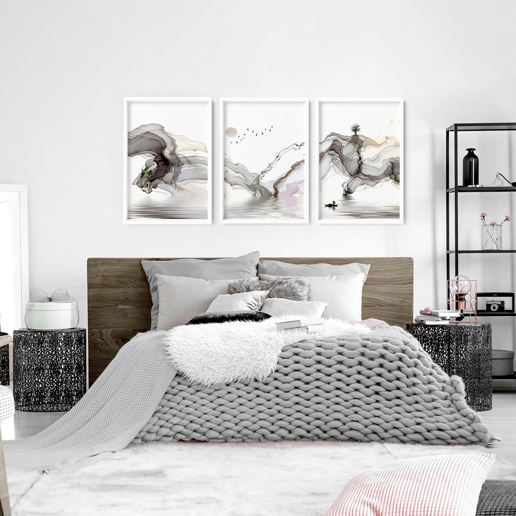 Pictures For A Bedroom | Set of 3 wall art prints