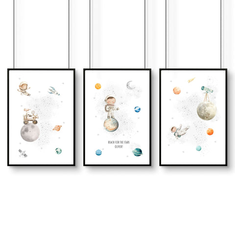 Pictures For Childrens Bedrooms | Set of 3 wall art prints