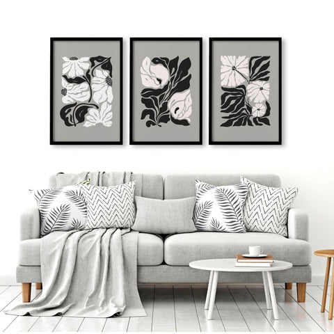 Pictures For Living Room | Set of 3 Botanical Wall art Prints