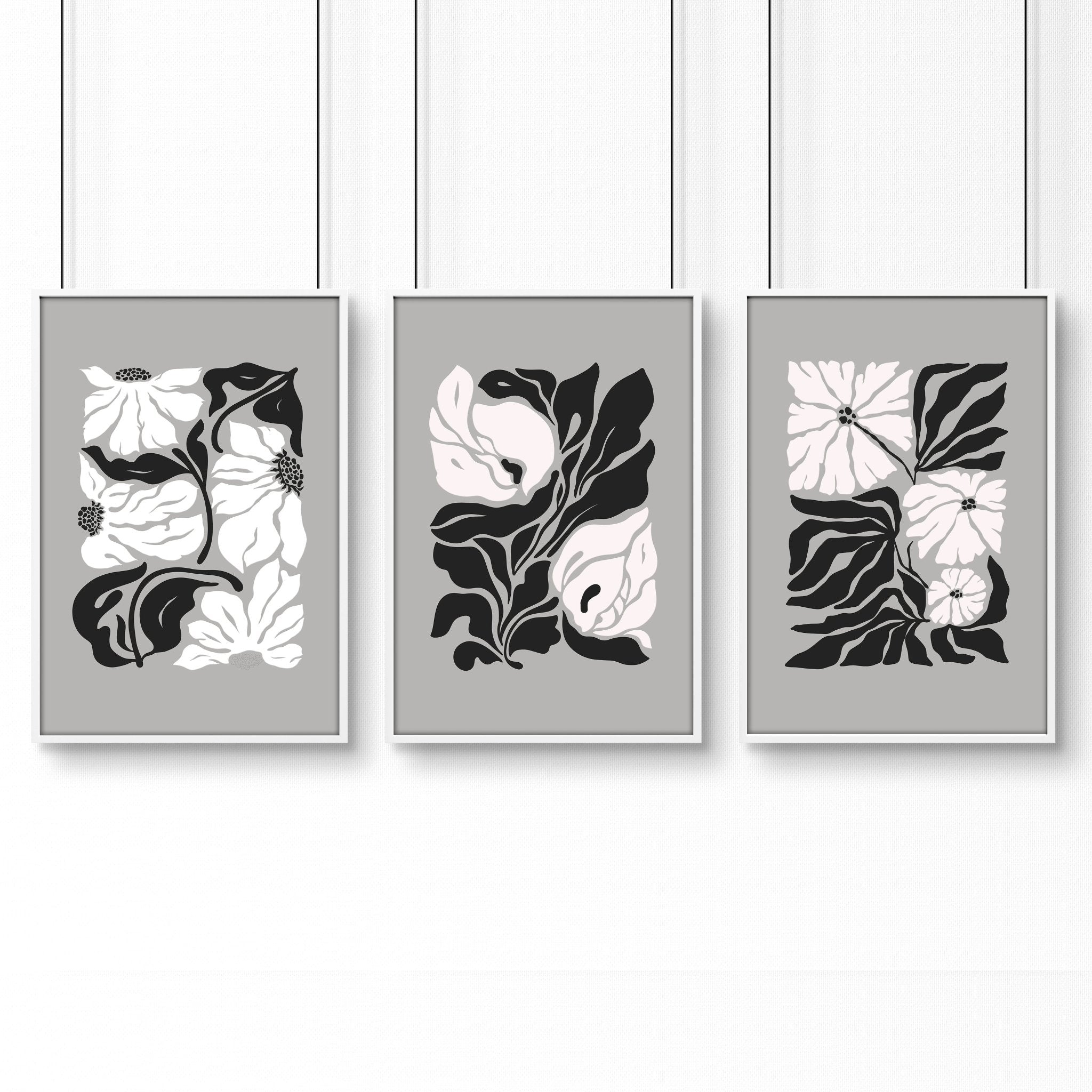 Pictures For Living Room | Set of 3 Botanical Wall art Prints