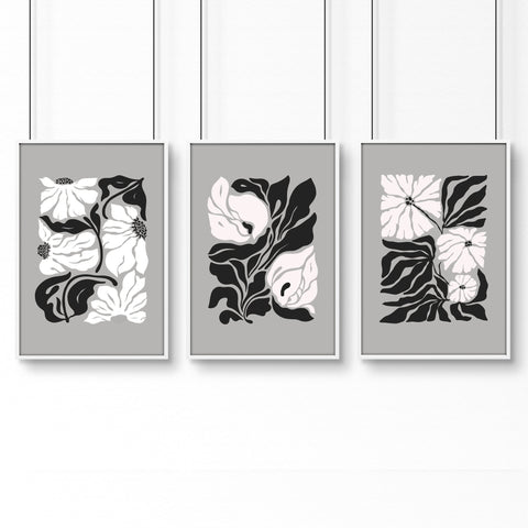 Pictures For Living Room | Set of 3 Botanical Wall art Prints