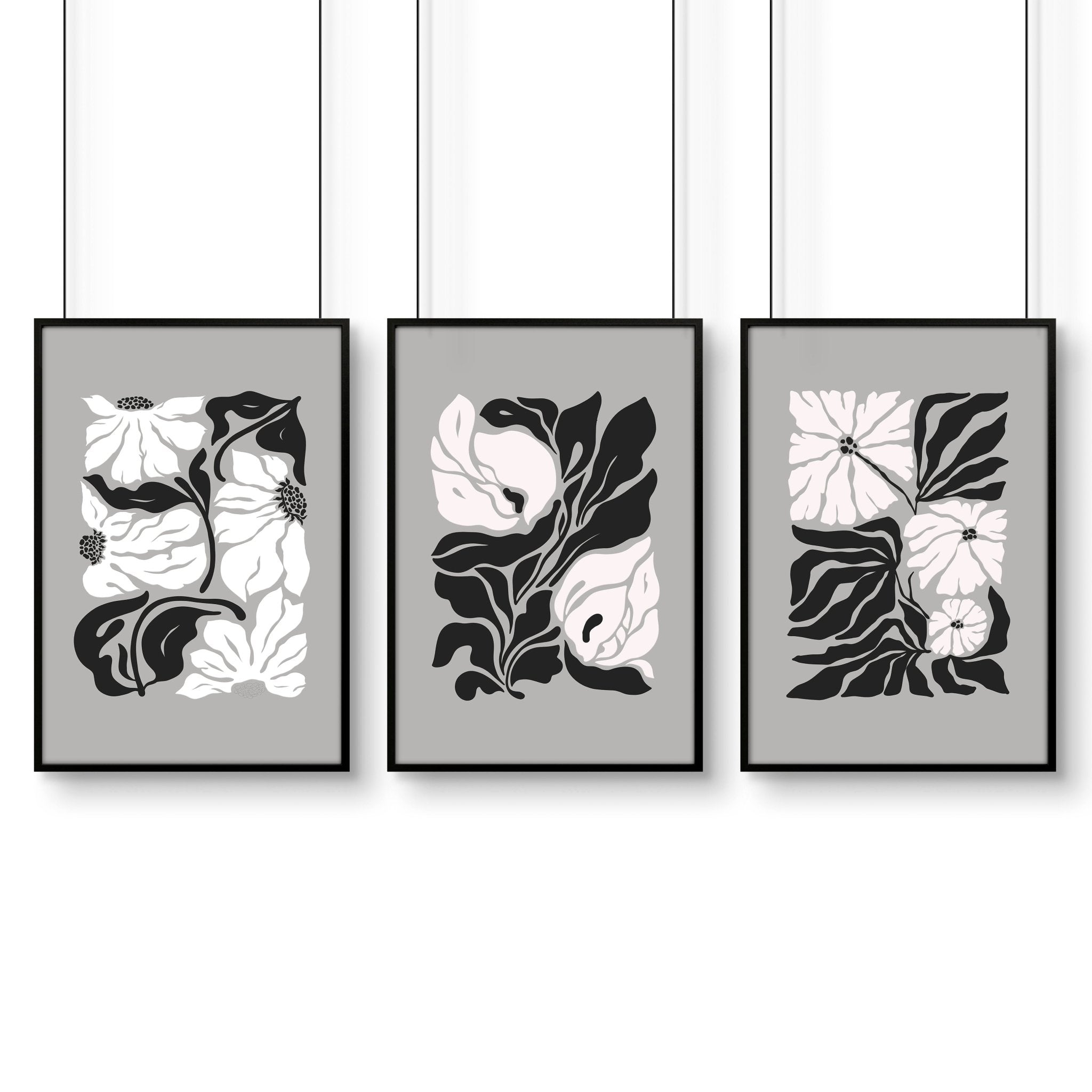 Pictures For Living Room | Set of 3 Botanical Wall art Prints