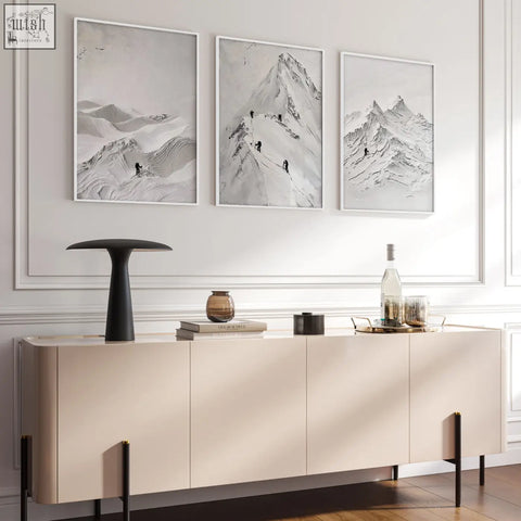 Beige modern sideboard with sleek minimalist design and black legs perfect for living room walls and room walls decor