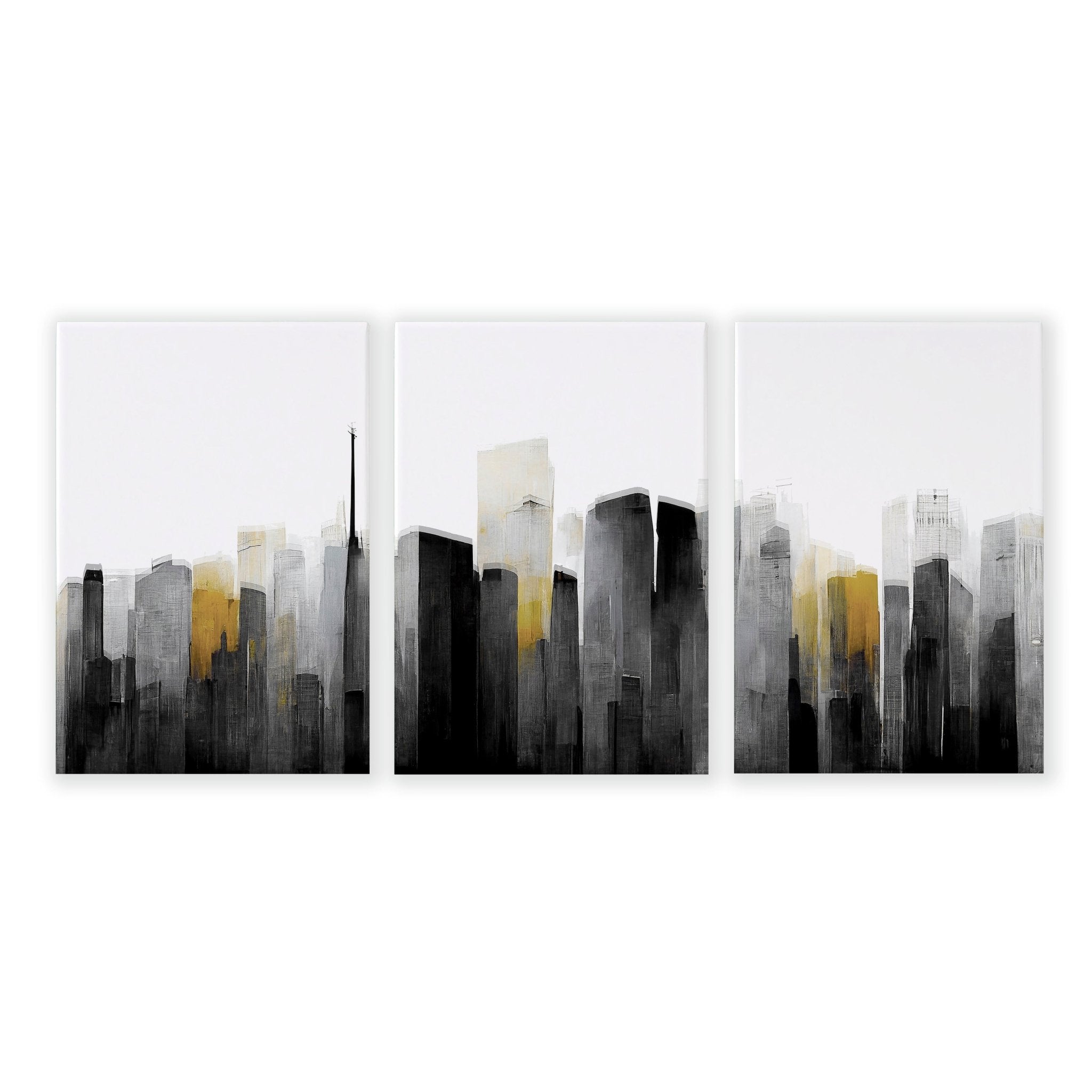 Pictures Framed For Wall | Set of 3 Urban Skyscrapers Wall art Prints