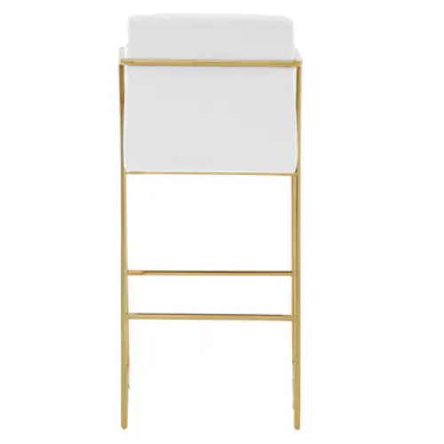 Piermount Mink Velvet And Gold Bar Stool