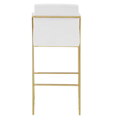 Piermount Mink Velvet And Gold Bar Stool