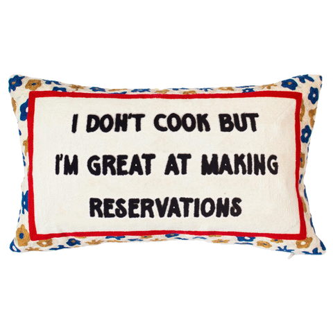 I Don't Cook Needlepoint Cushion