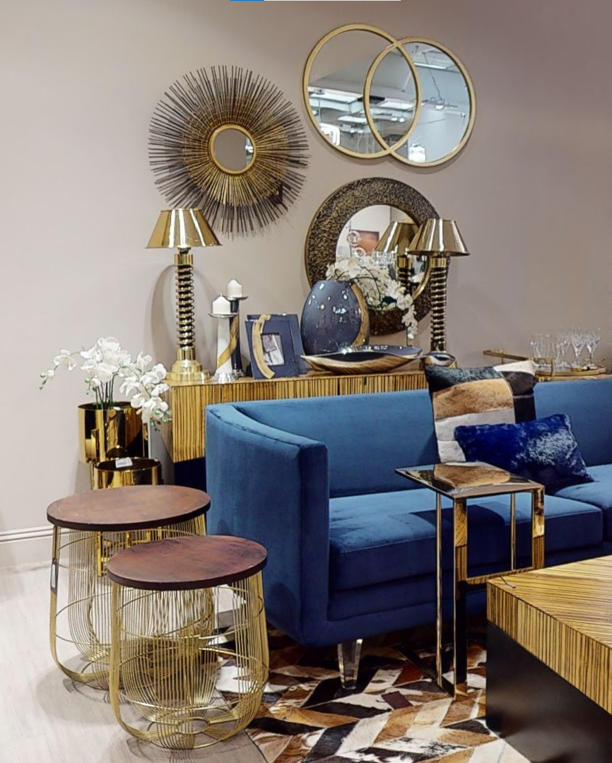 Pinner Dark Blue Sofa
