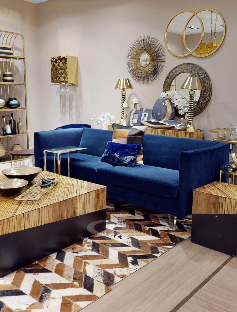 Pinner Dark Blue Sofa