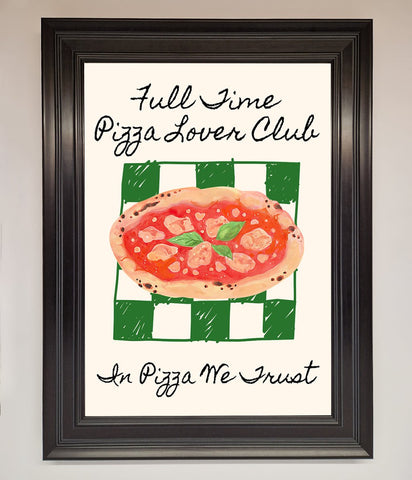 Pizza Lover Club Framed Wall Art
