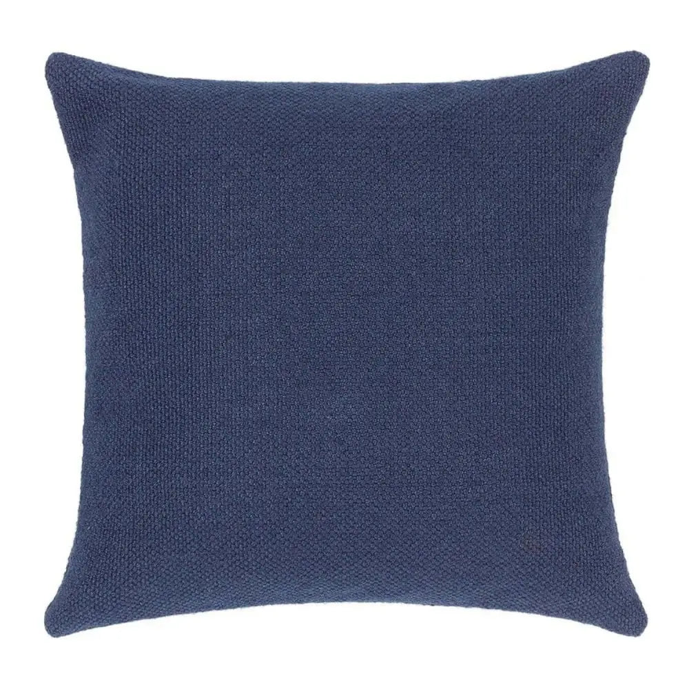 Plain Design Woven Cushion 45x45 cm - Navy - Home Accessories