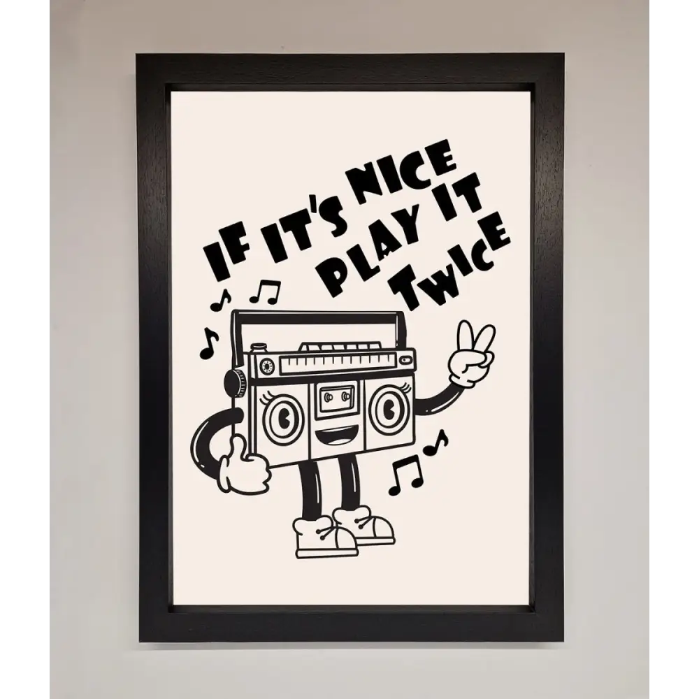Play Twice Framed Wall Art - A3 (29.7 x 42 cm) / Black - Framed Print