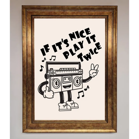 Play Twice Framed Wall Art - A3 (29.7 x 42 cm) / Bronze - Framed Print